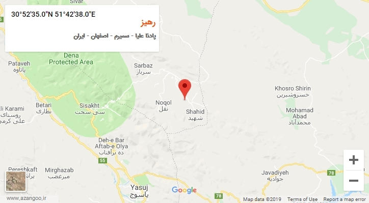 روستای رهیز بر روی نقشه