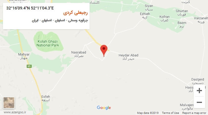 روستای رجبعلی کردی بر روی نقشه