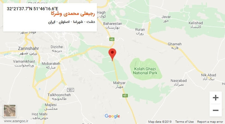 روستای رجبعلی محمدی وشرکا بر روی نقشه
