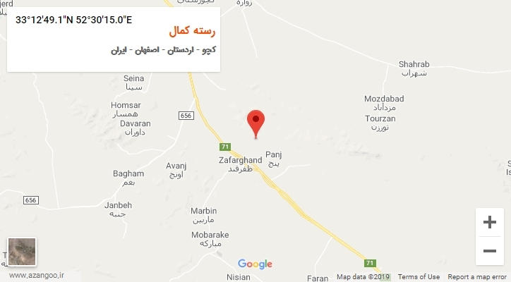 روستای رسته کمال بر روی نقشه
