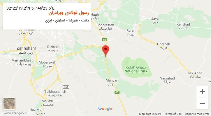 روستای رسول فولادی وبرادران بر روی نقشه