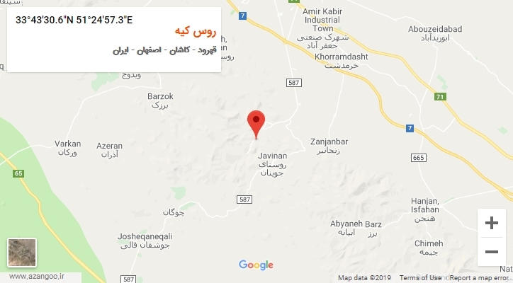 روستای روس کیه بر روی نقشه