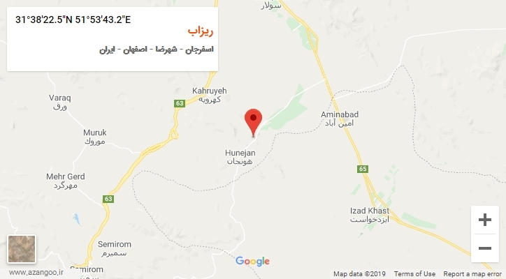 روستای ریزاب بر روی نقشه