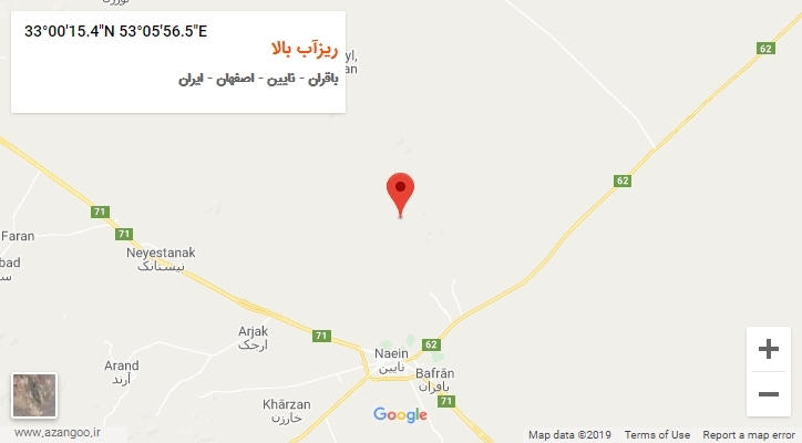 روستای ریزآب بالا بر روی نقشه
