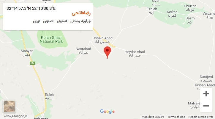 روستای رضافاتحی بر روی نقشه