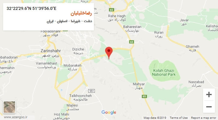 روستای رضاخلیلیان بر روی نقشه