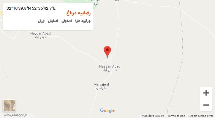 روستای رضاییه درباغ بر روی نقشه