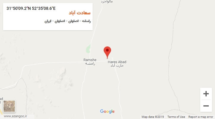 روستای سعادت آباد بر روی نقشه