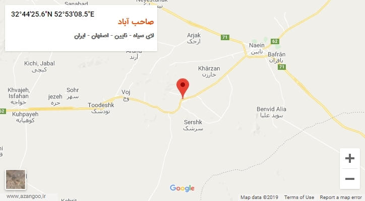 روستای صاحب آباد بر روی نقشه