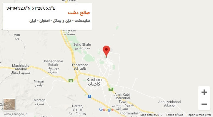 روستای صالح دشت بر روی نقشه
