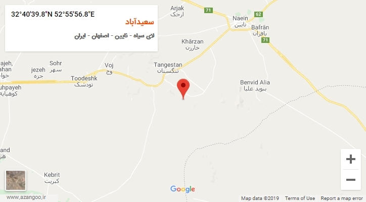 روستای سعیدآباد بر روی نقشه