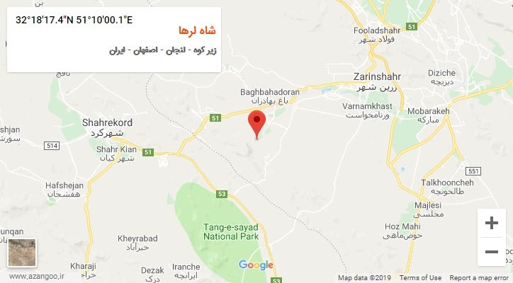 روستای شاه لرها بر روی نقشه