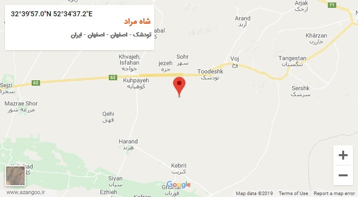 روستای شاه مراد بر روی نقشه