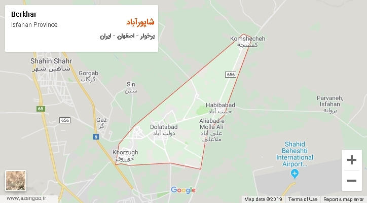 دهستان شاپورآباد بر روی نقشه