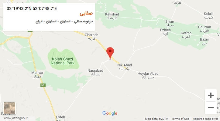 روستای صفایی بر روی نقشه
