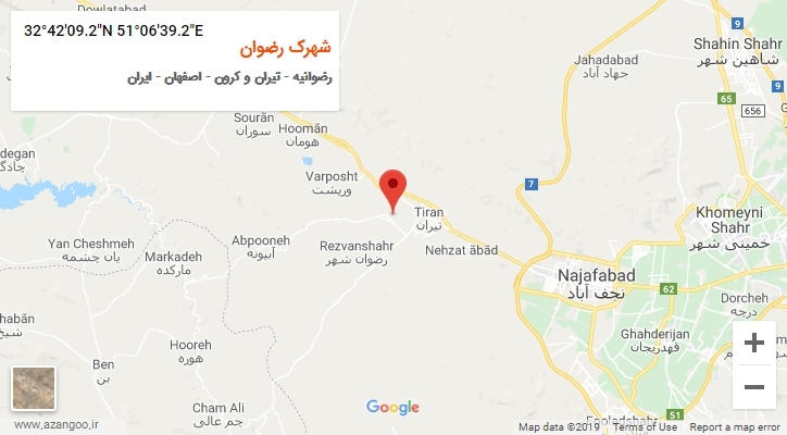 روستای شهرک رضوان بر روی نقشه
