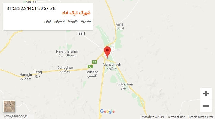 روستای شهرک ترک آباد بر روی نقشه