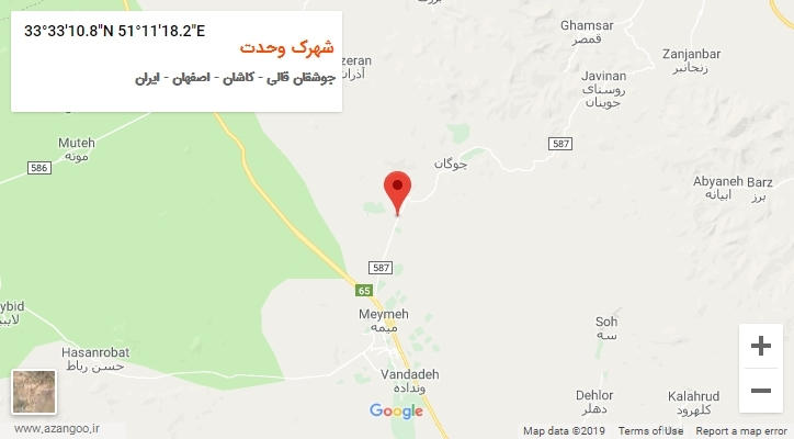 روستای شهرک وحدت بر روی نقشه