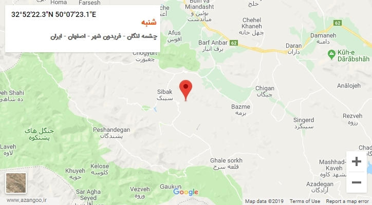 روستای شنبه بر روی نقشه