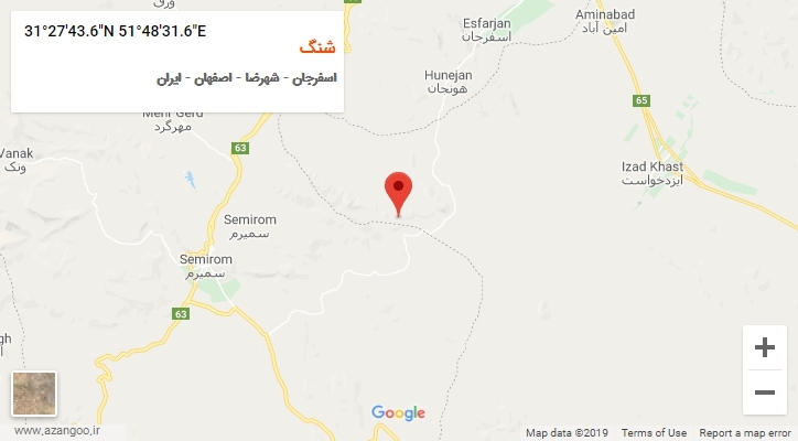 روستای شنگ بر روی نقشه