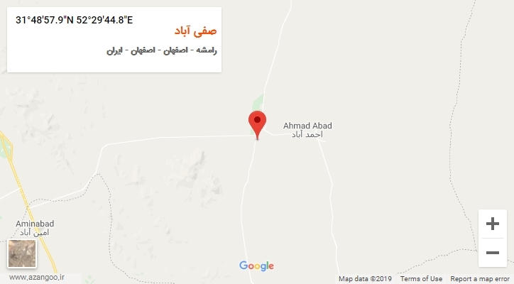 روستای صفی آباد بر روی نقشه