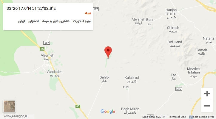 روستای سه بر روی نقشه