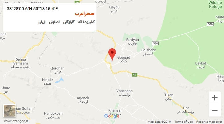 روستای صحراعرب بر روی نقشه