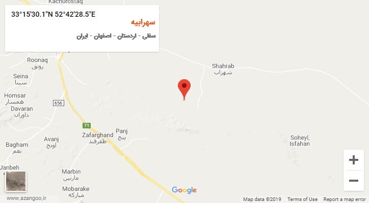 روستای سهرابیه بر روی نقشه
