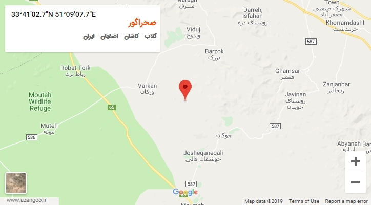 روستای صحراگور بر روی نقشه