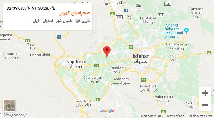 روستای صحرامیان کهریز بر روی نقشه