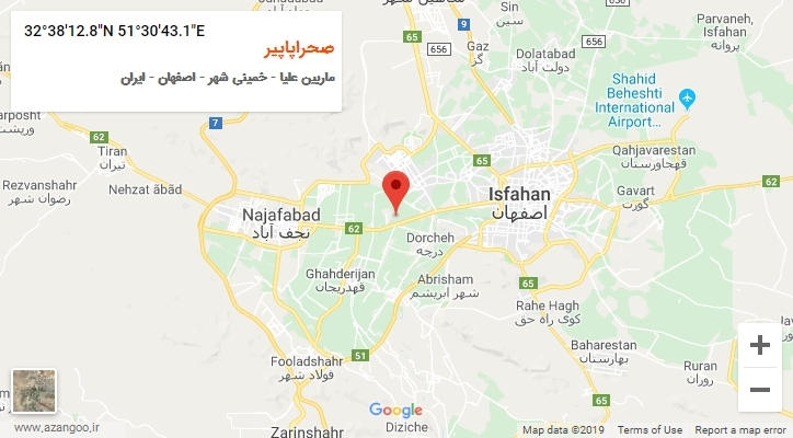 روستای صحراپاپیر بر روی نقشه