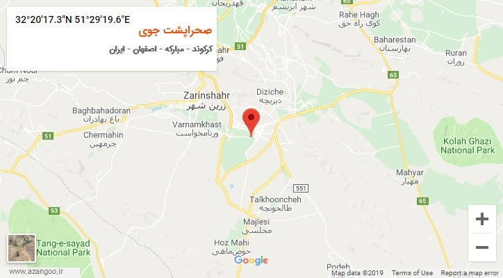 روستای صحراپشت جوی بر روی نقشه
