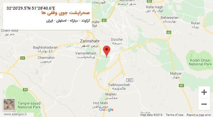 روستای صحراپشت جوی وقفی ها بر روی نقشه