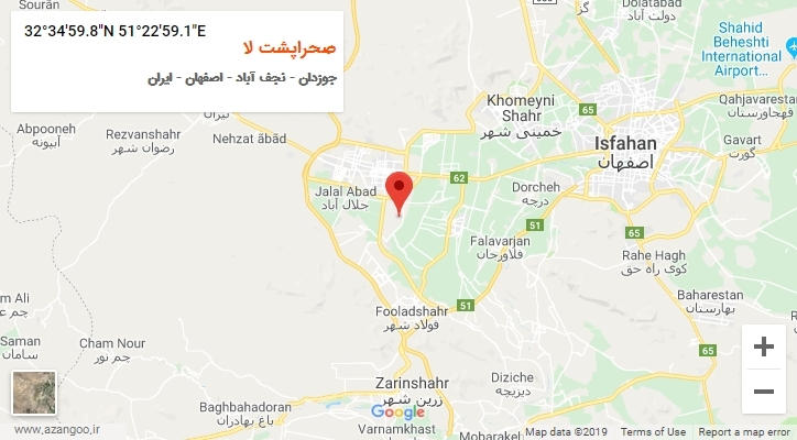 روستای صحراپشت لا بر روی نقشه