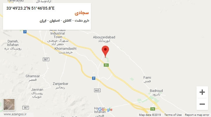 روستای سجادی بر روی نقشه
