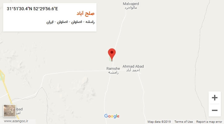 روستای صلح آباد بر روی نقشه