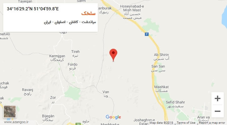 روستای سلخک بر روی نقشه