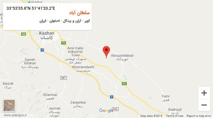 روستای سلطان آباد بر روی نقشه