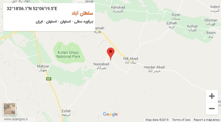 روستای سلطان آباد بر روی نقشه