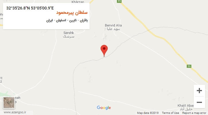 روستای سلطان پیرمحمود بر روی نقشه
