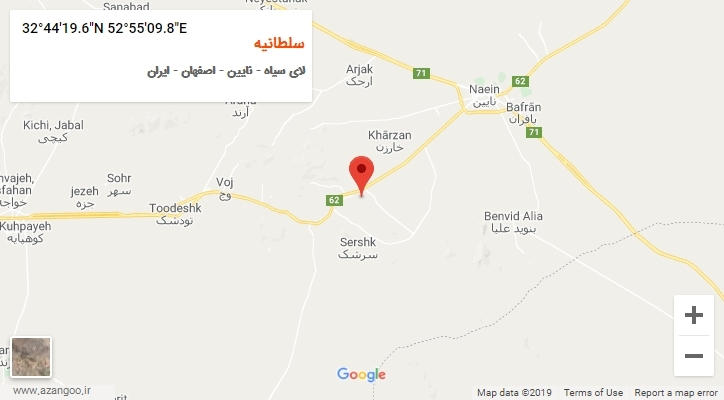 روستای سلطانیه بر روی نقشه