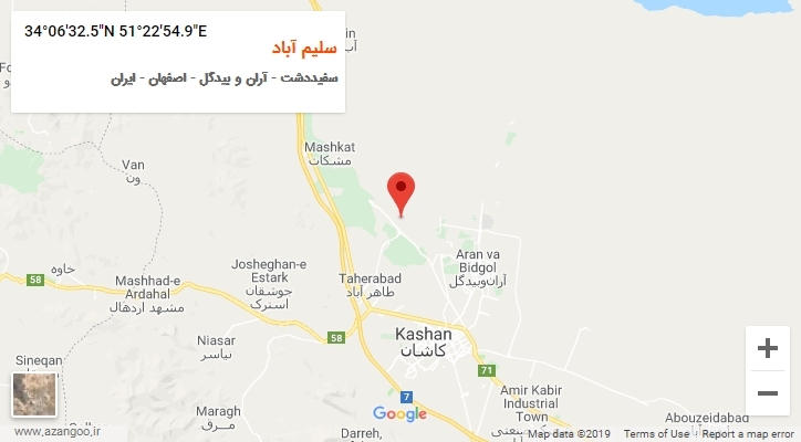روستای سلیم آباد بر روی نقشه