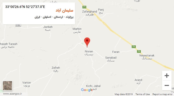 روستای سلیمان آباد بر روی نقشه