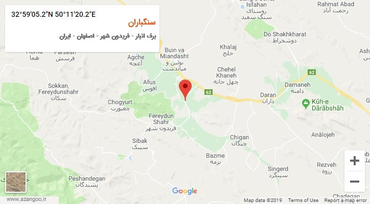 روستای سنگباران بر روی نقشه