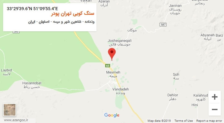 روستای سنگ کوبی تهران پودر بر روی نقشه