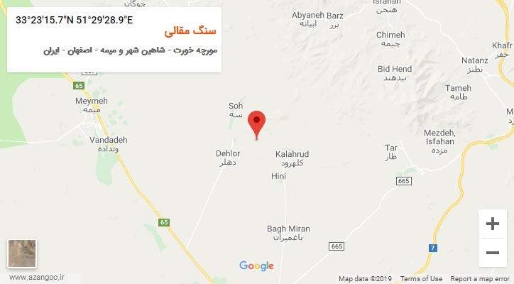 روستای سنگ مقالی بر روی نقشه