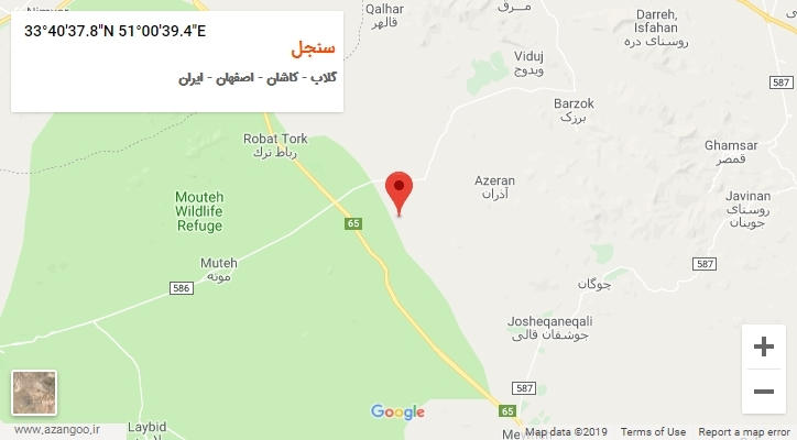 روستای سنجل بر روی نقشه