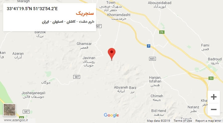 روستای سنجریک بر روی نقشه
