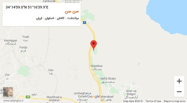 روستای سن سن بر روی نقشه
