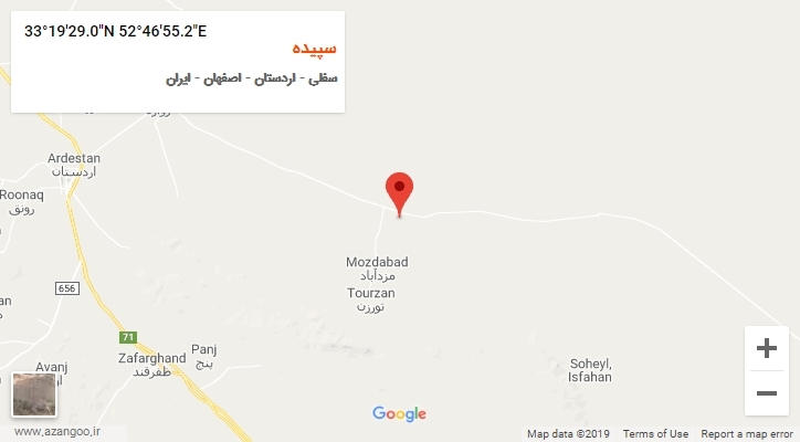 روستای سپیده بر روی نقشه